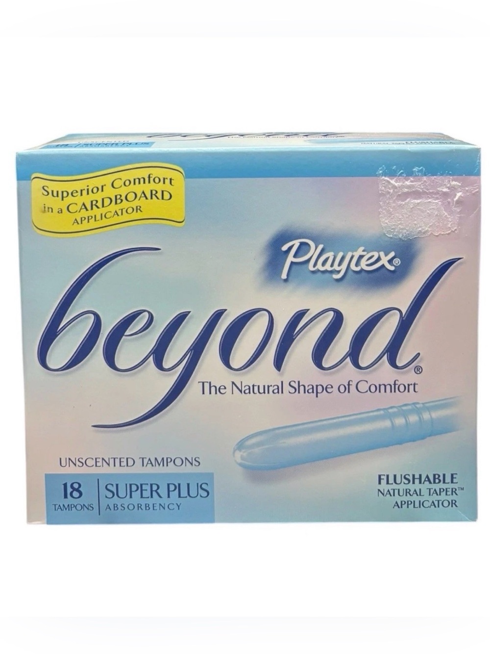 Vtg Playtex Beyond SUPER PLUS 18 Tampons Y2K Vintage Flushable Taper